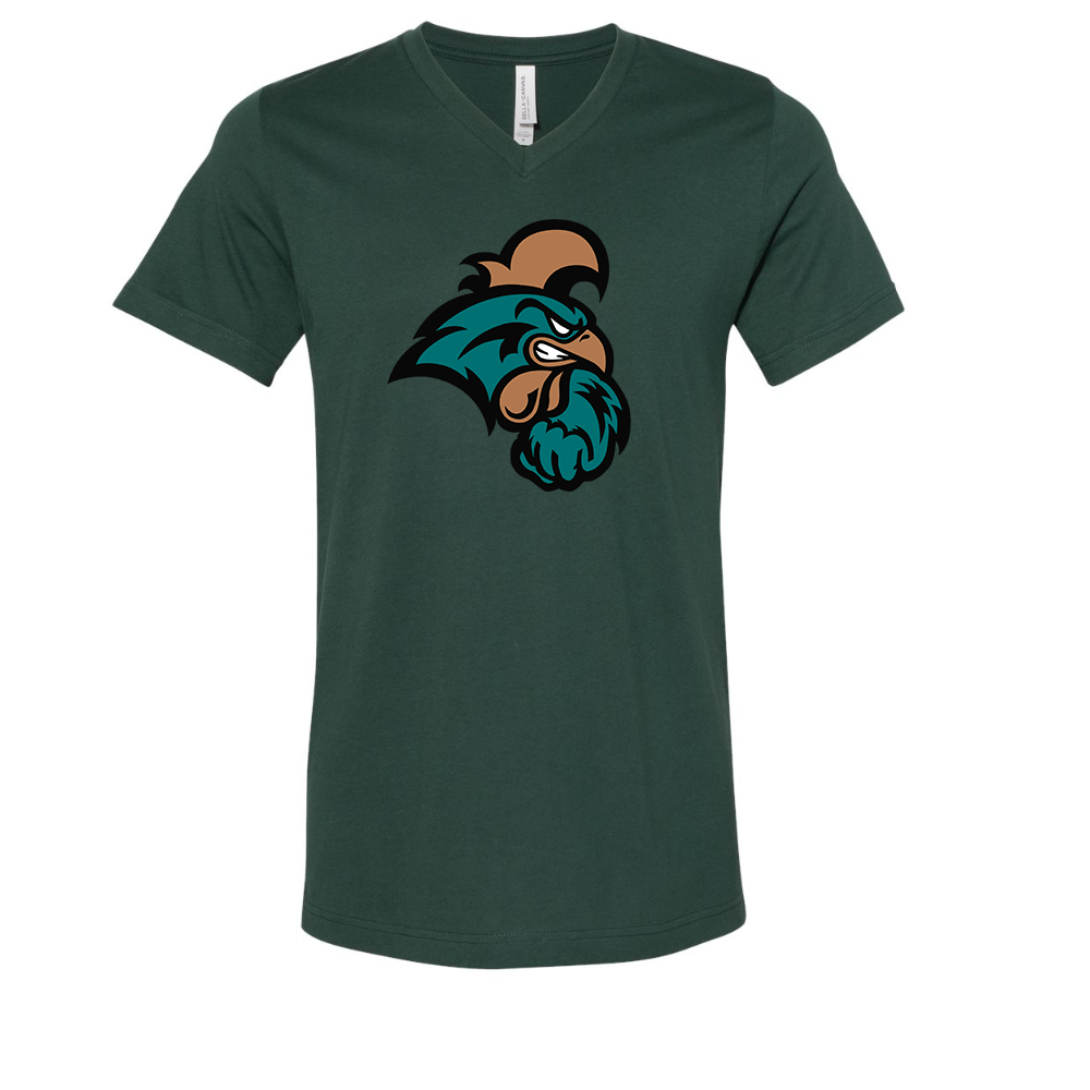 Coastal Carolina Chanticleers  BELLA  CANVAS - Jersey V-Neck T-Shirt
