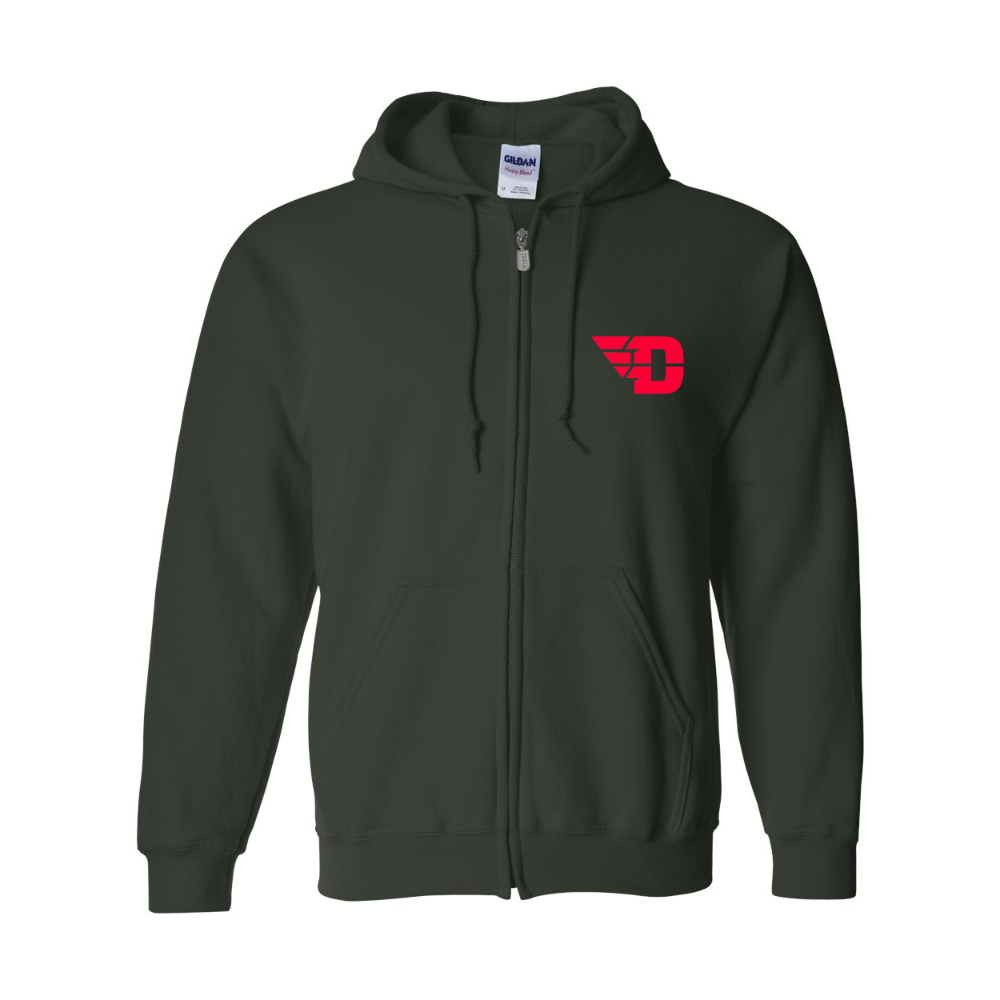 Men's Dayton Flyers  Gildan  Heavy Blend Full Zip Hooded Sweatshirt