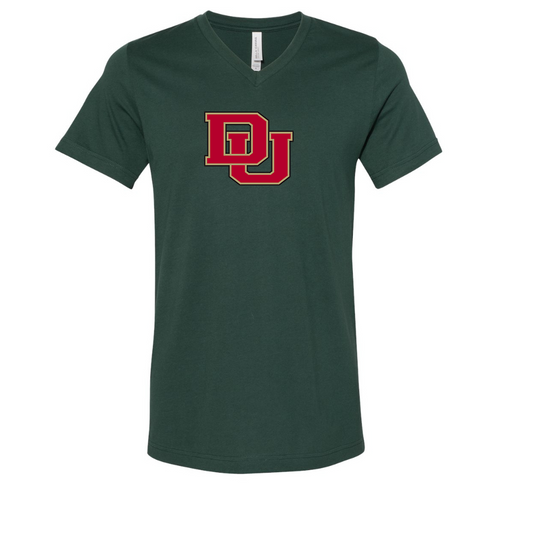 Denver Pioneers  BELLA  CANVAS - Jersey V-Neck T-Shirt