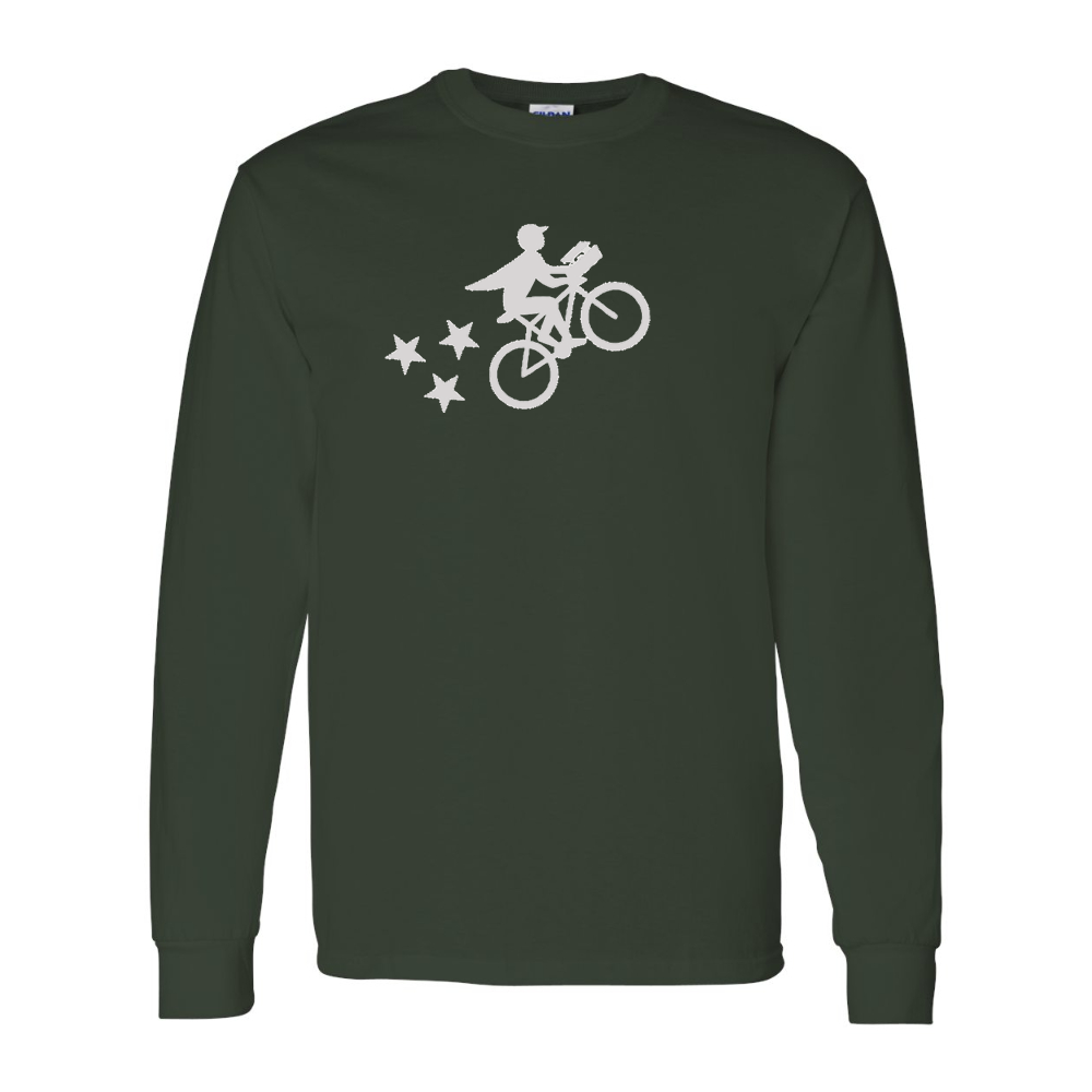Men's Postmates Bike Gildan Heavy Cotton Long Sleeve T-Shirt