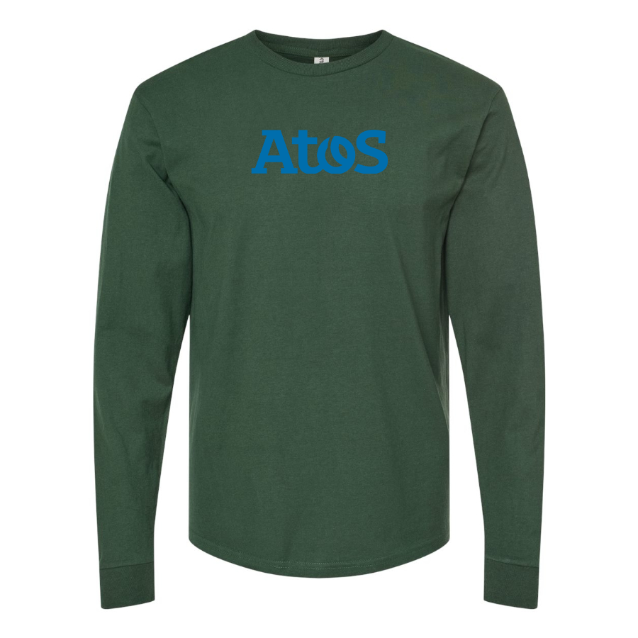 Men's Atos Logo Cotton Long Sleeve T-Shirt
