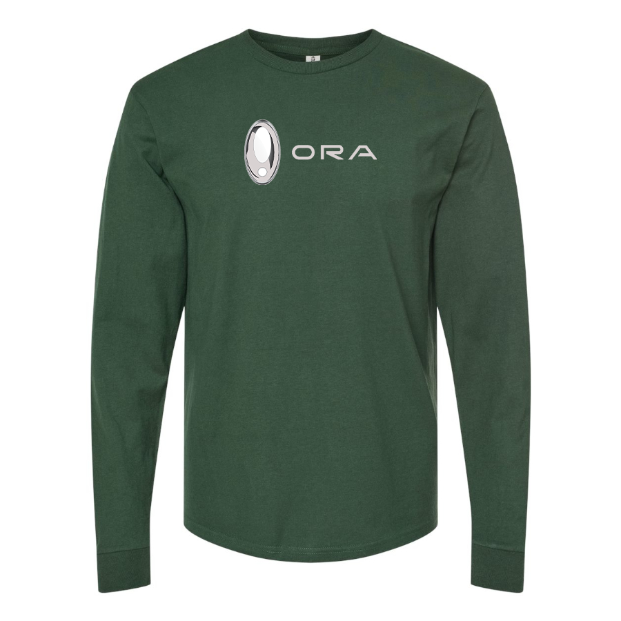 Men's ORA Logo Cotton Long Sleeve T-Shirt