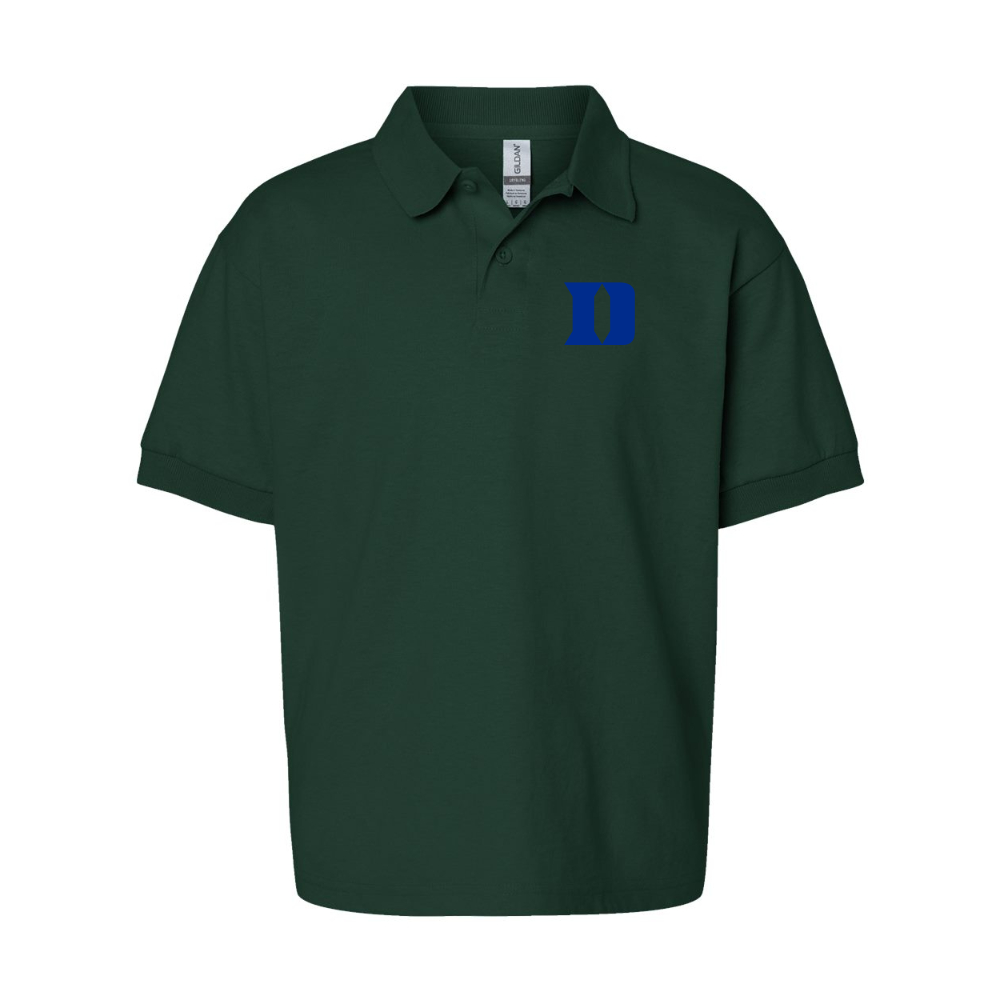 Youth  Duke Blue Devils Gildan Dry Blend Jersey Polo