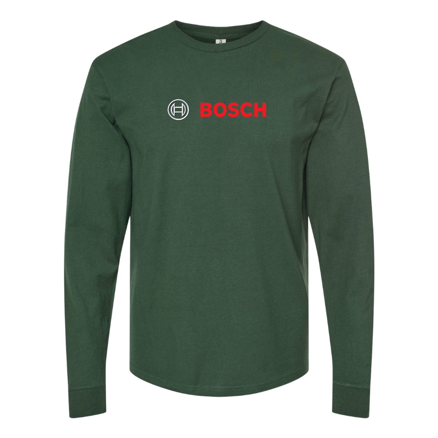 Men's Bosch Logo Cotton Long Sleeve T-Shirt