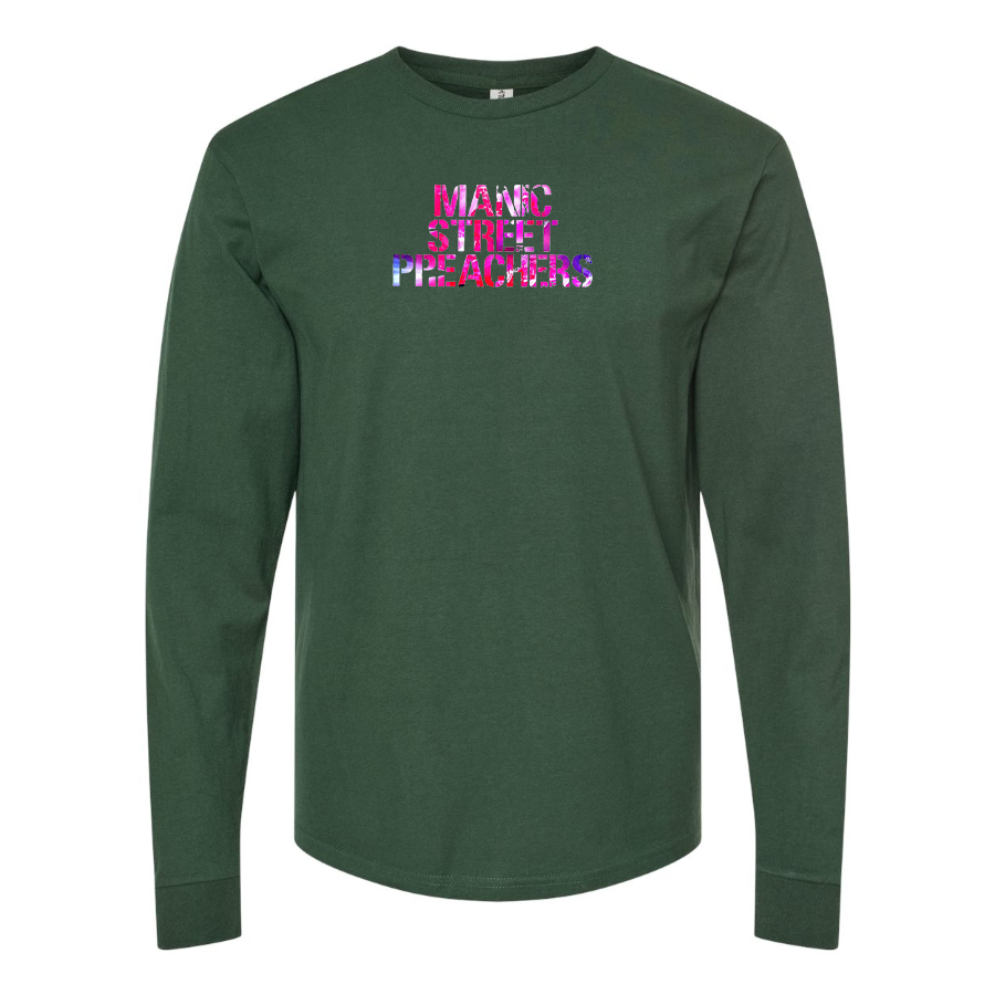 Men's Manic Street Preachers Logo Cotton Long Sleeve T-Shirt