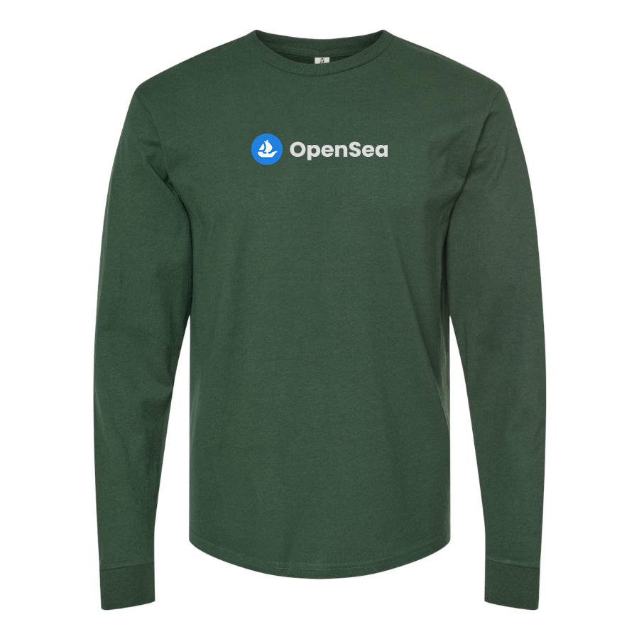 Men's OpenSea Logo Cotton Long Sleeve T-Shirt