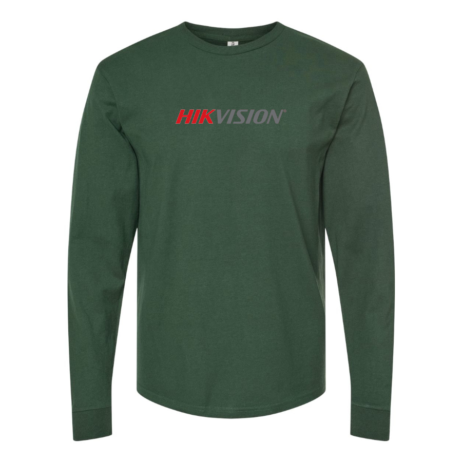 Men's Hikvision Logo Cotton Long Sleeve T-Shirt