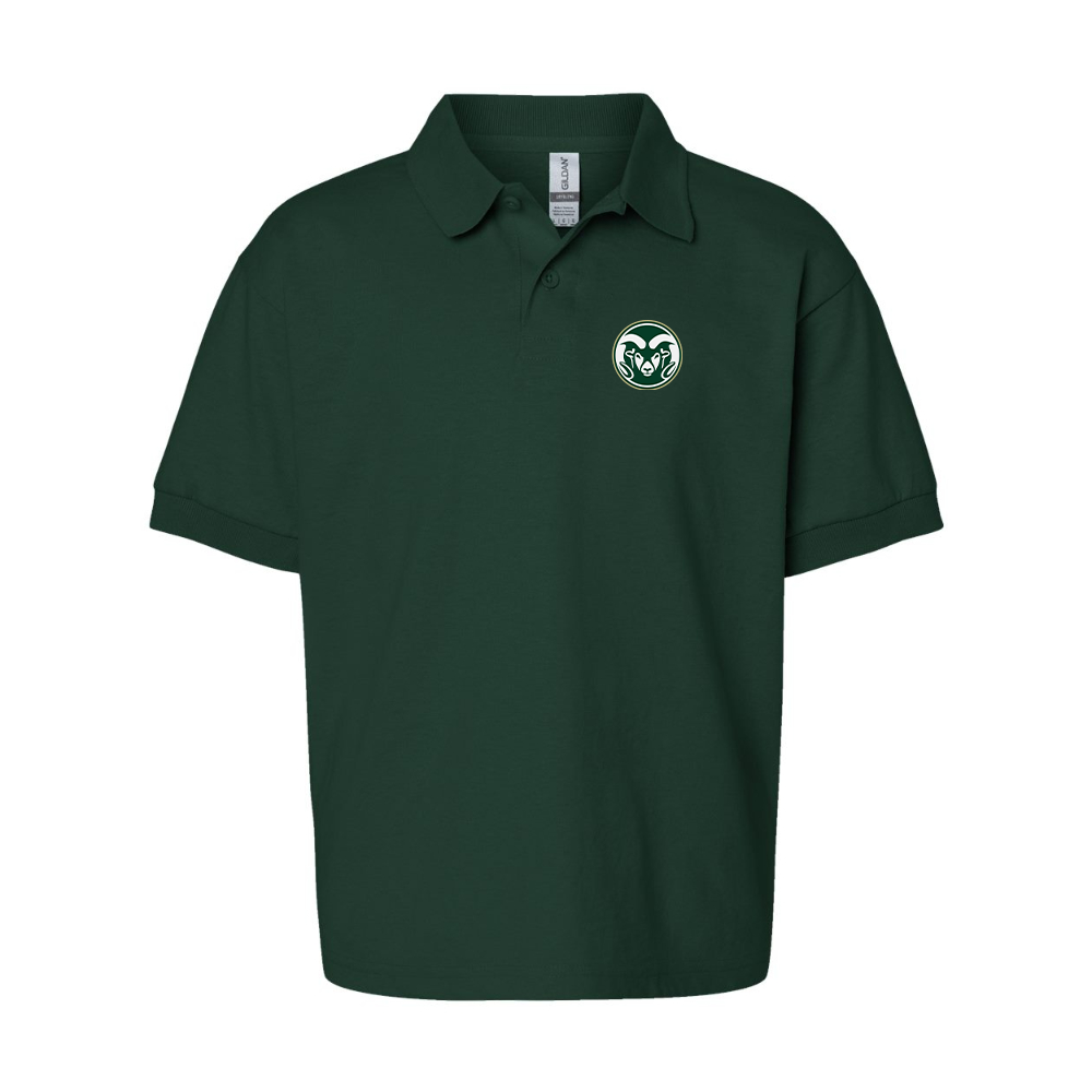 Youth Colorado State Rams  Gildan Dry Blend Jersey Polo