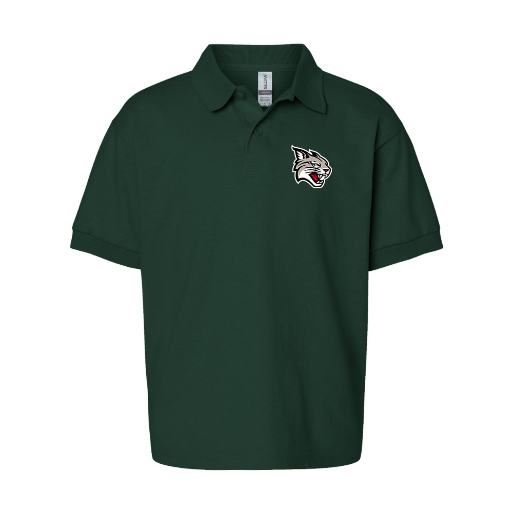 Youth Davidson Wildcats Gildan Dry Blend Jersey Polo
