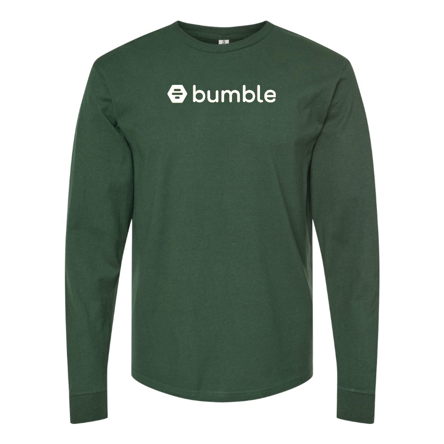 Men's  Bumble Logo  Cotton Long Sleeve T-Shirt