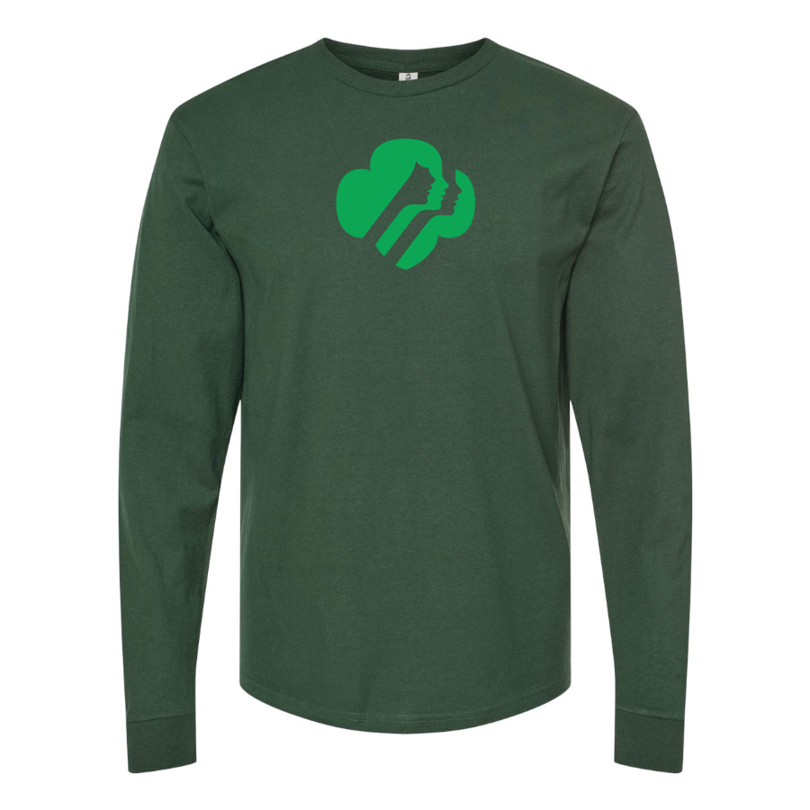 Men's Girl Scouts Logo Cotton Long Sleeve T-Shirt