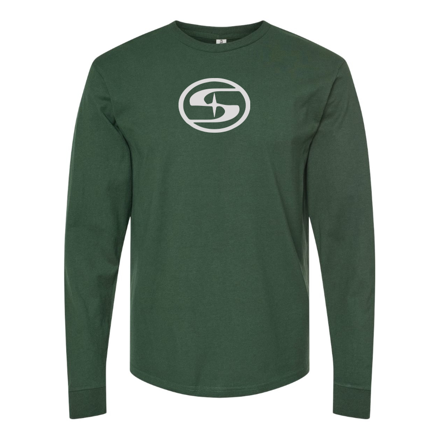 Men's Suda Electric Logo Cotton Long Sleeve T-Shirt