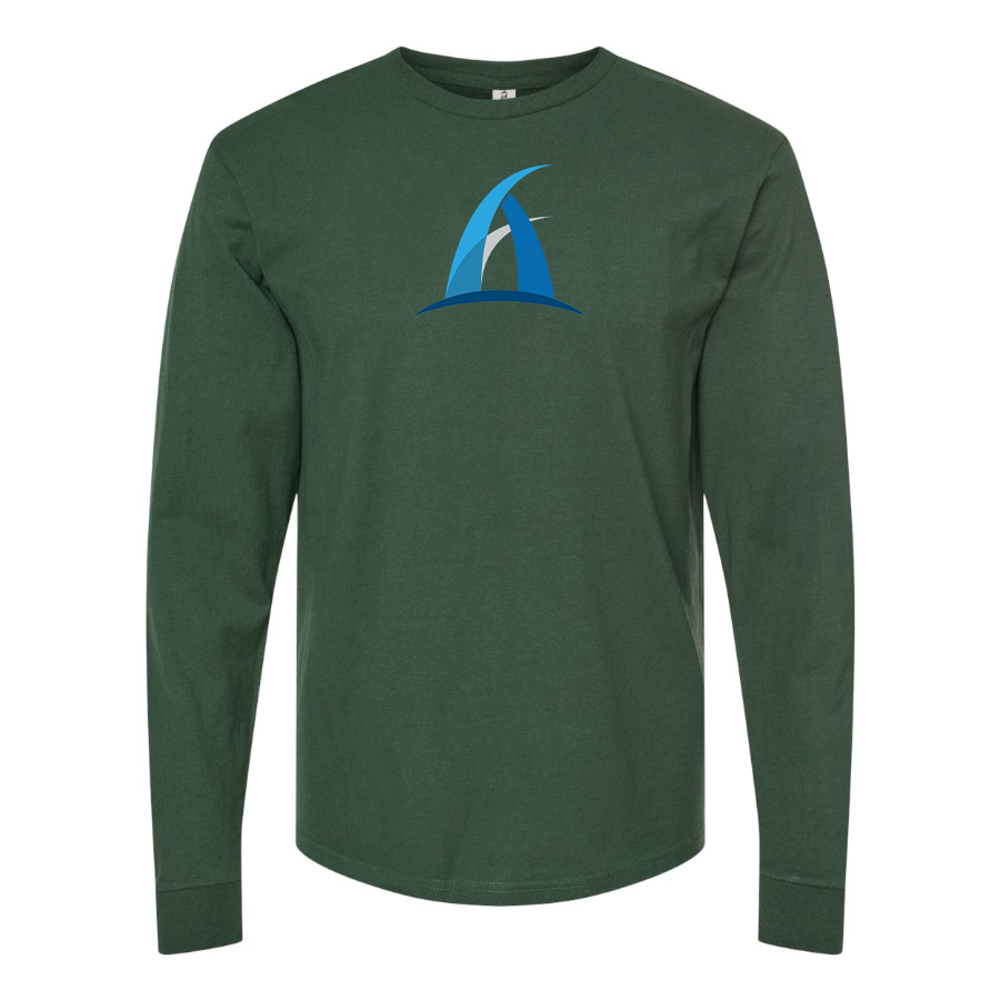 Men's Aspark Logo Cotton Long Sleeve T-Shirt