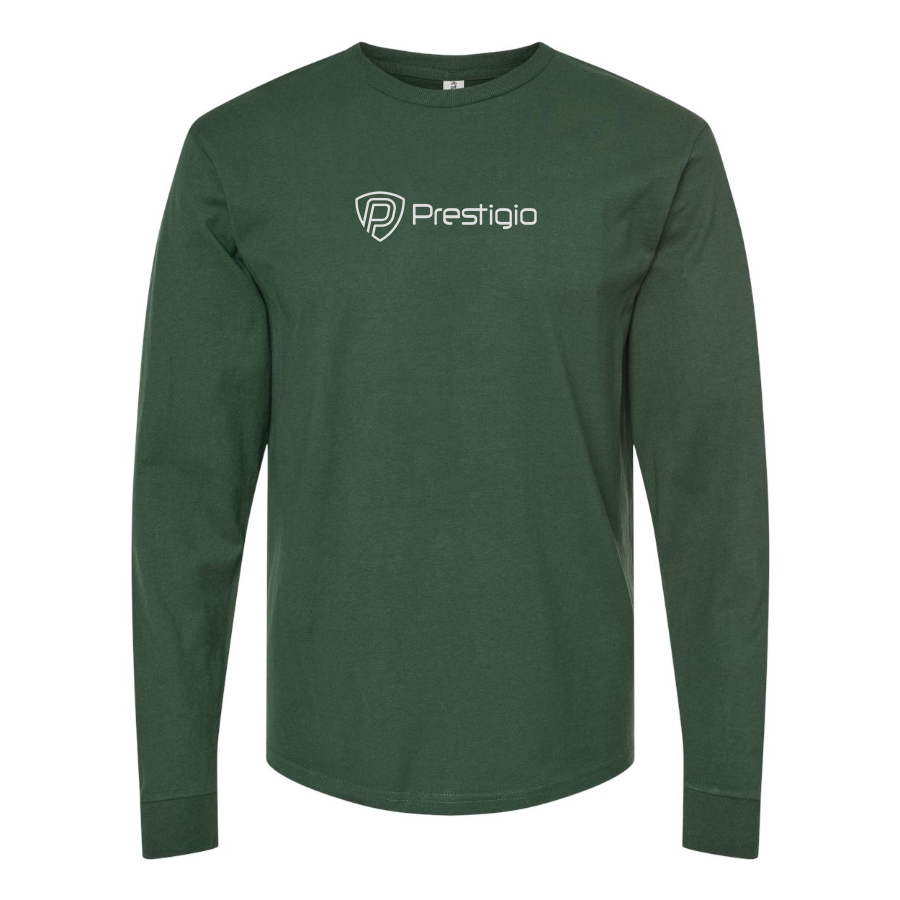 Men's Prestigio Logo Cotton Long Sleeve T-Shirt