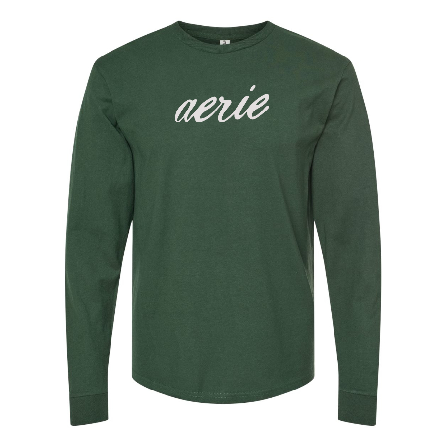 Men's Aerie Logo Cotton Long Sleeve T-Shirt