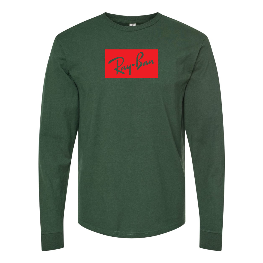 Men's Ray Ban Logo Cotton Long Sleeve T-Shirt
