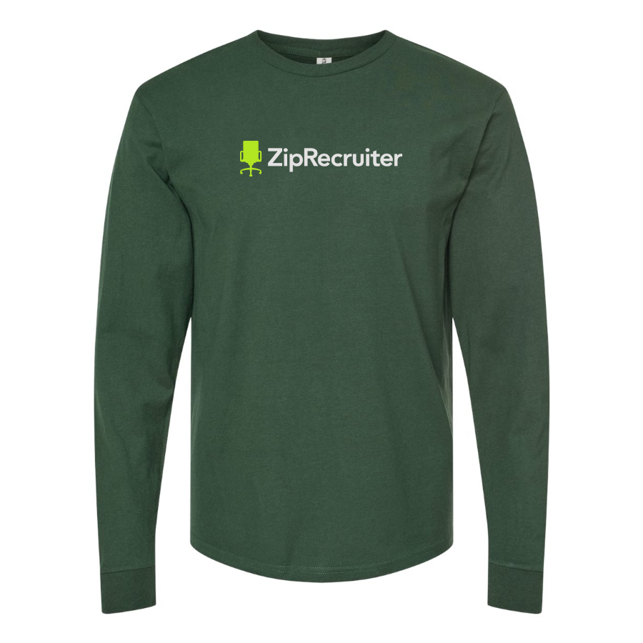 Men's  ZipRecruiter Logo Cotton Long Sleeve T-Shirt