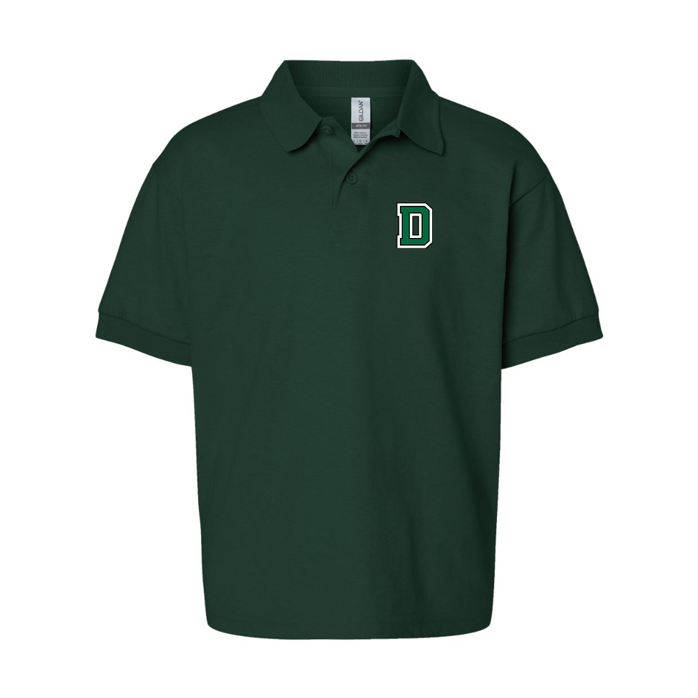 Youth  Dartmouth Big Green  Gildan Dry Blend Jersey Polo