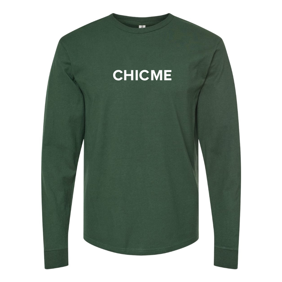 Men's Chic Me Logo Cotton Long Sleeve T-Shirt