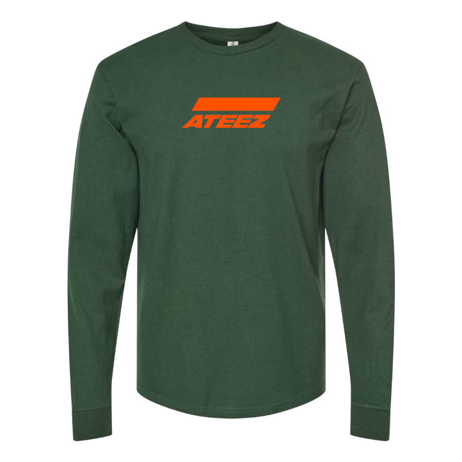 Men's Ateez Logo Cotton Long Sleeve T-Shirt