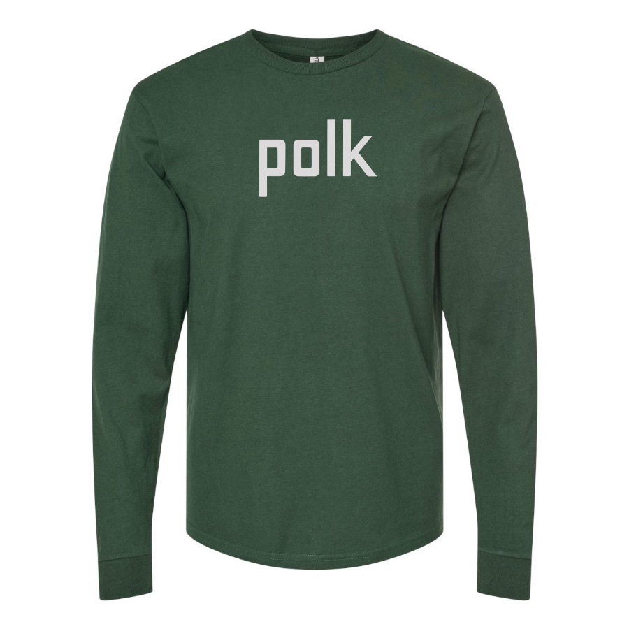 Men's Polk Audio Logo Cotton Long Sleeve T-Shirt