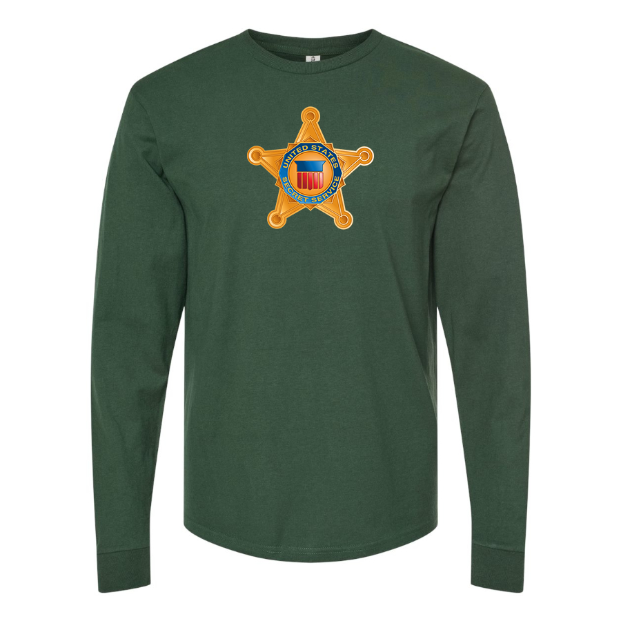 Men's Secret Service Star Logo  Cotton Long Sleeve T-Shirt