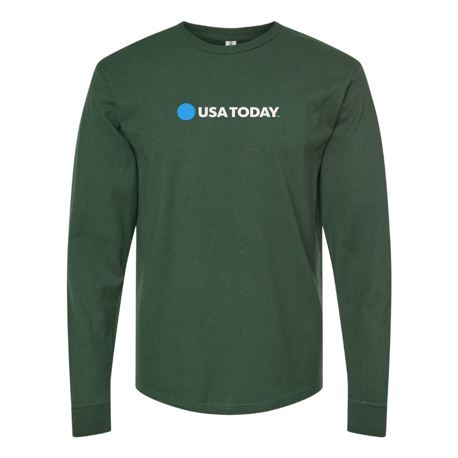Men's USA Today Logo Cotton Long Sleeve T-Shirt