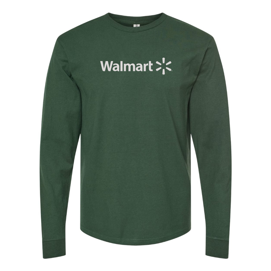 Men's Walmart Logo Cotton Long Sleeve T-Shirt