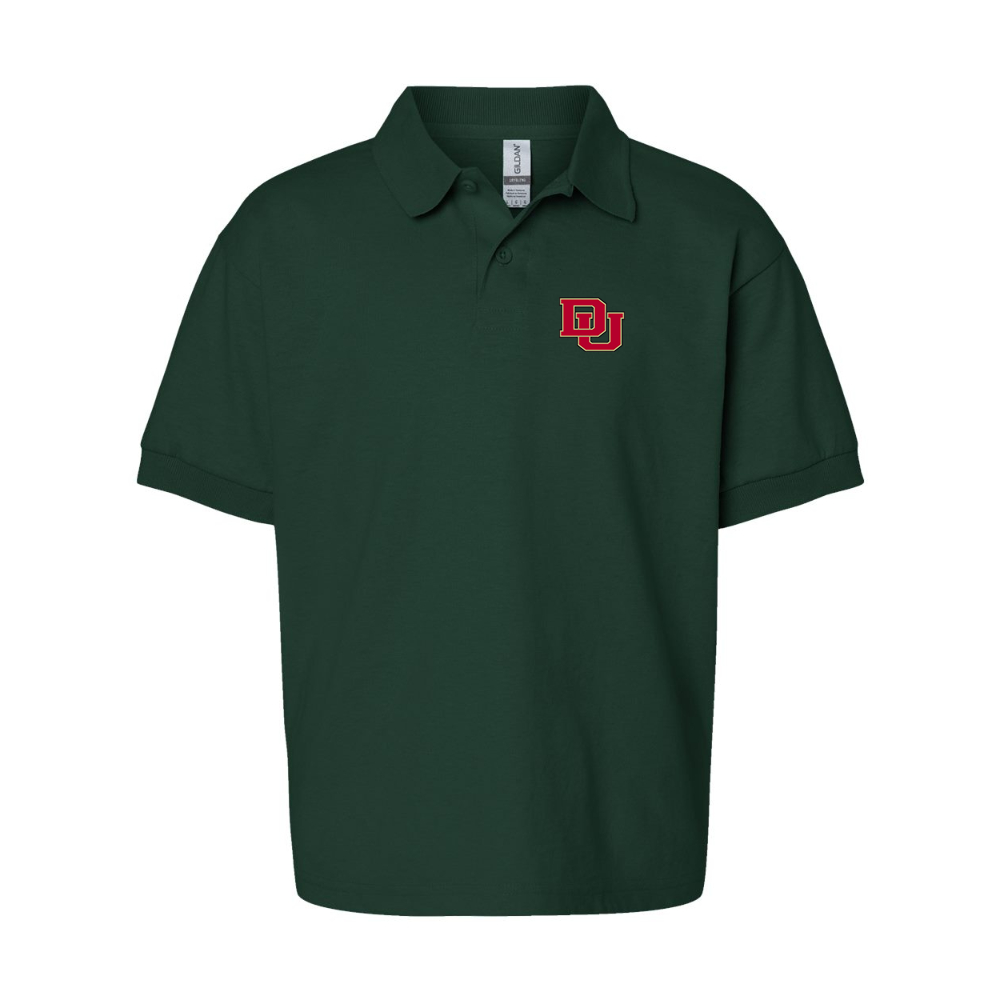 Youth  Denver Pioneers  Gildan Dry Blend Jersey Polo
