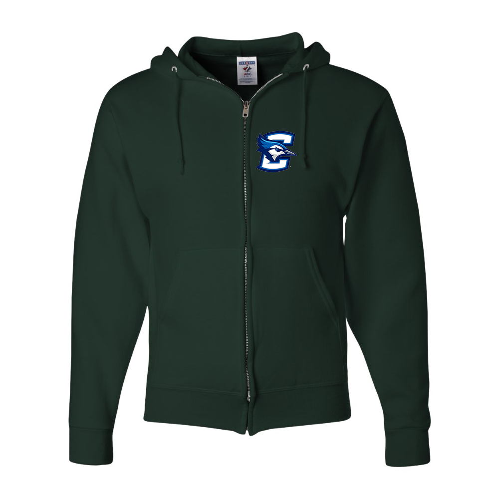 Men's  Creighton Bluejays JERZEES NuBlend Full-Zip Hooded Sweatshirt