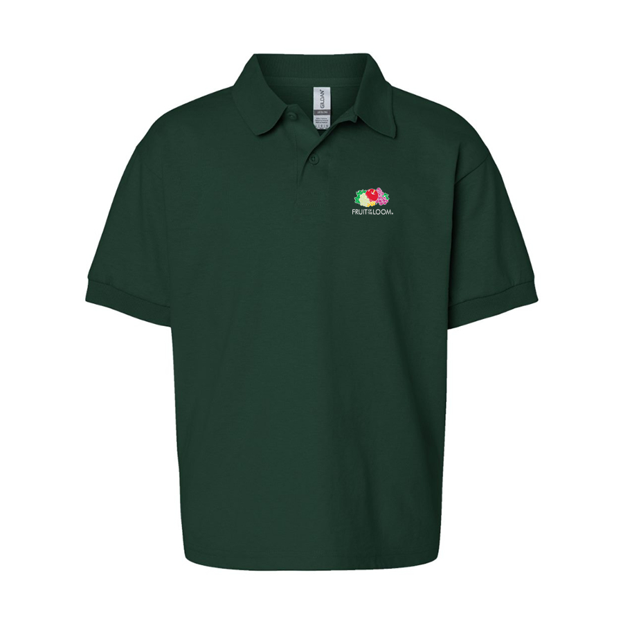 Youth Fruit Of the Loom Gildan Dry Blend Jersey Polo