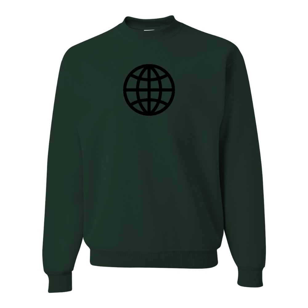 Men's  Internet Globe JERZEES NuBlend Crewneck Sweatshirt