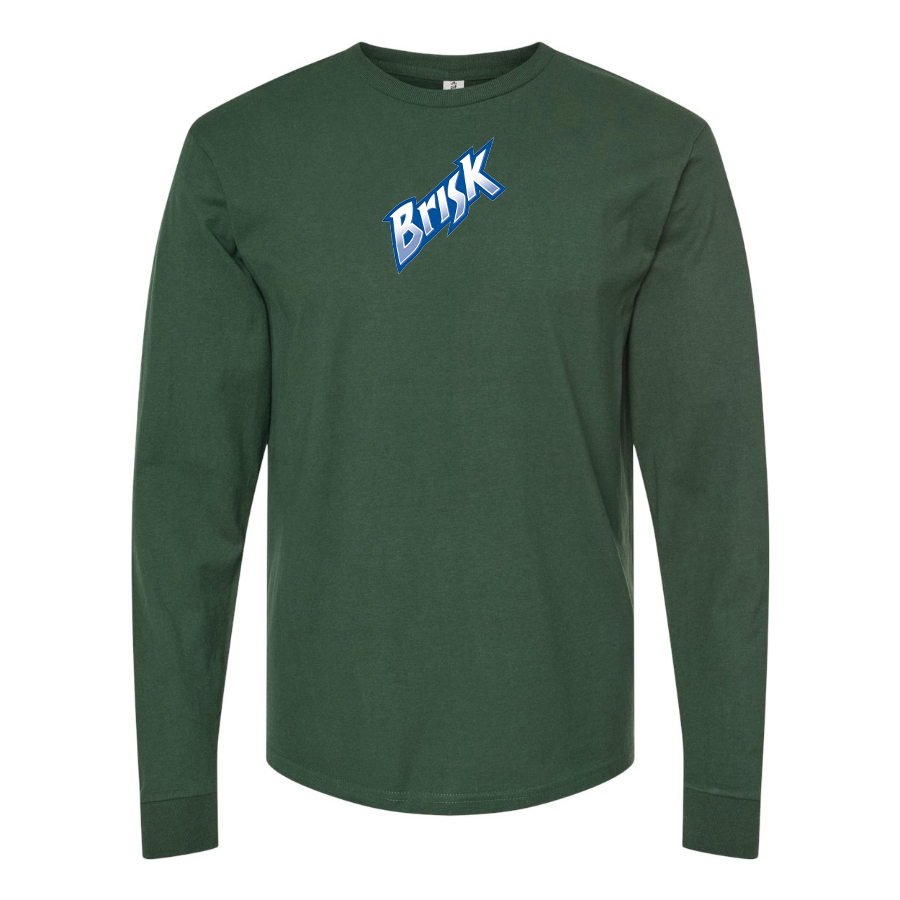 Men's Brisk Logo Cotton Long Sleeve T-Shirt