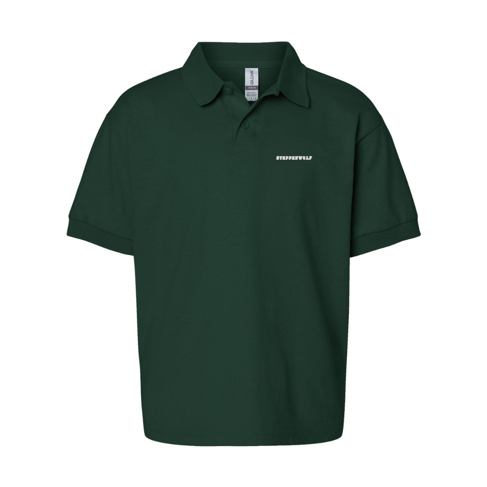 Youth Steppen wolf Gildan Dry Blend Jersey Polo