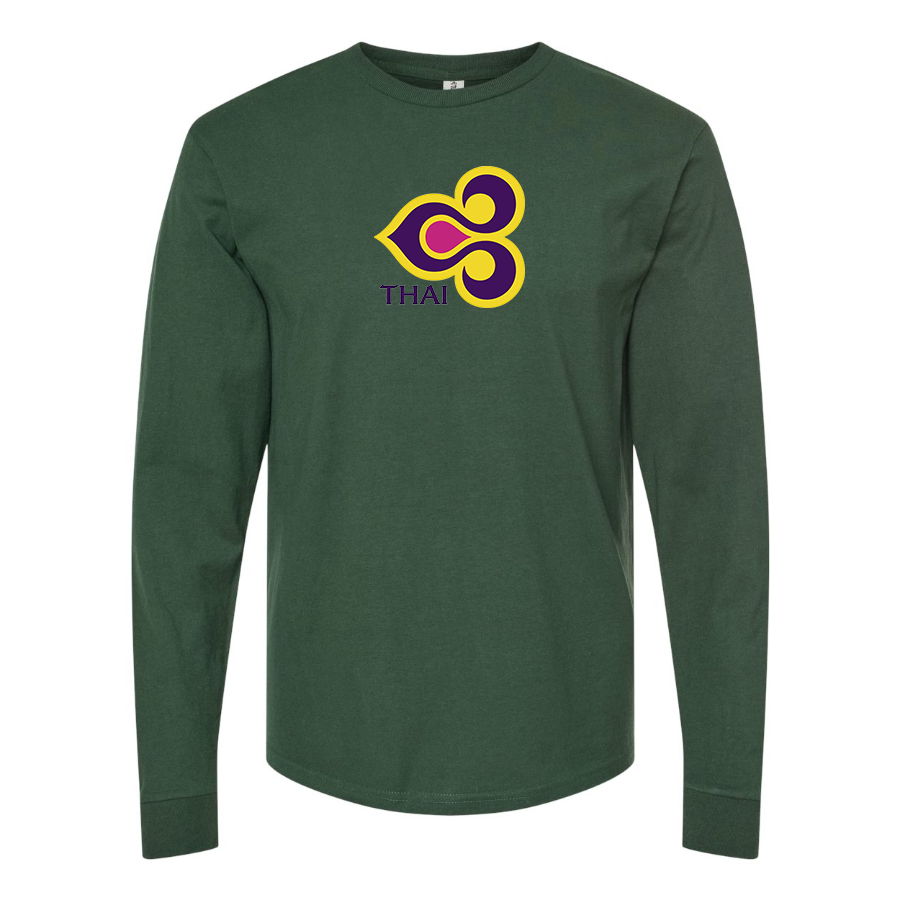 Men's Thai Airlines Logo Cotton Long Sleeve T-Shirt