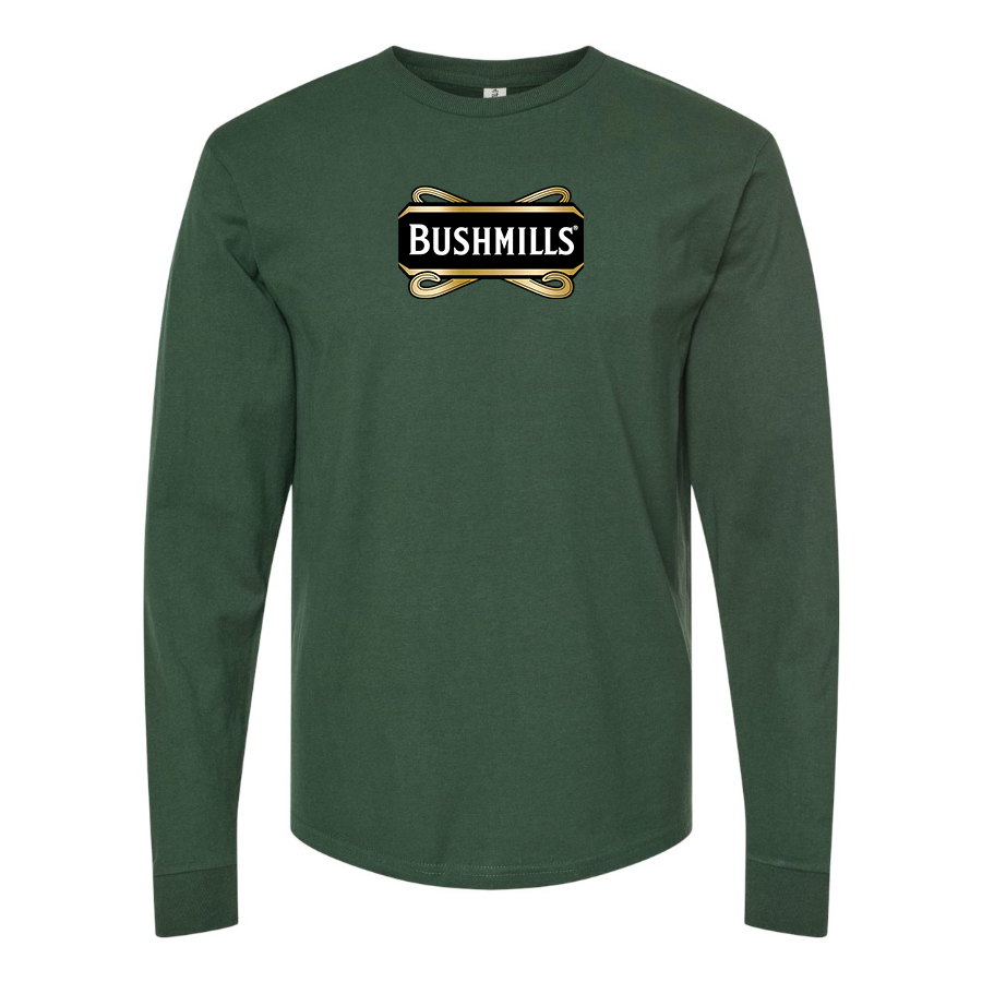 Men's Bushmills Logo Cotton Long Sleeve T-Shirt