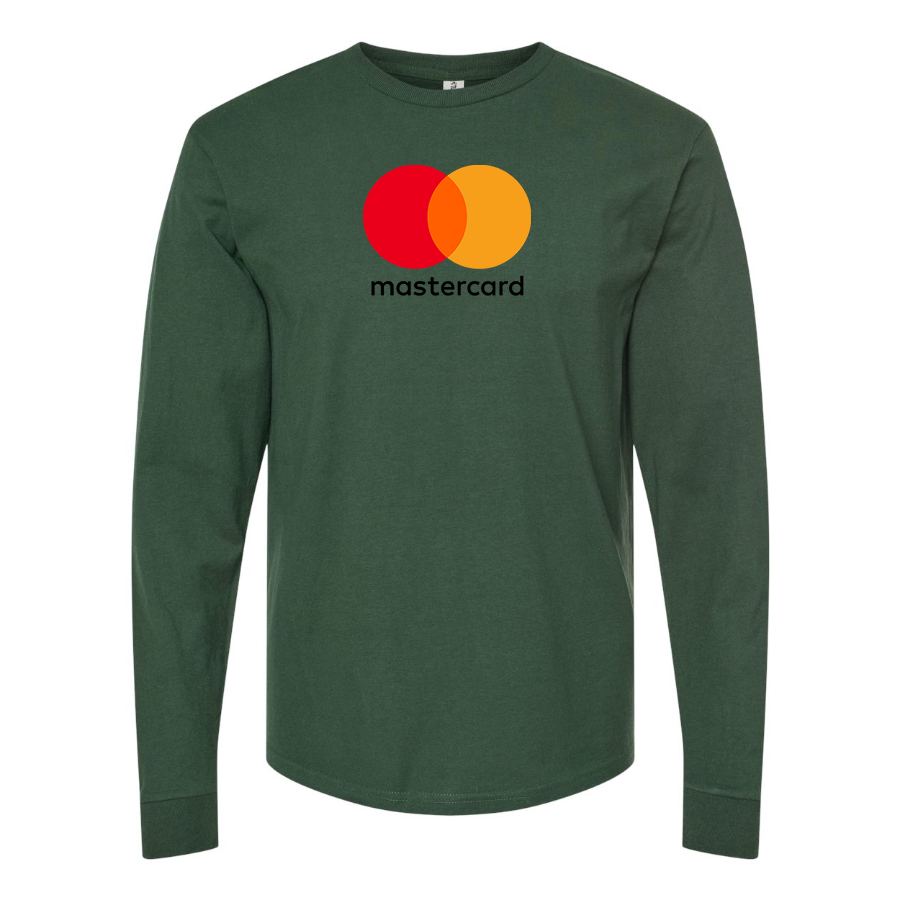 Men's Mastercard Logo Cotton Long Sleeve T-Shirt
