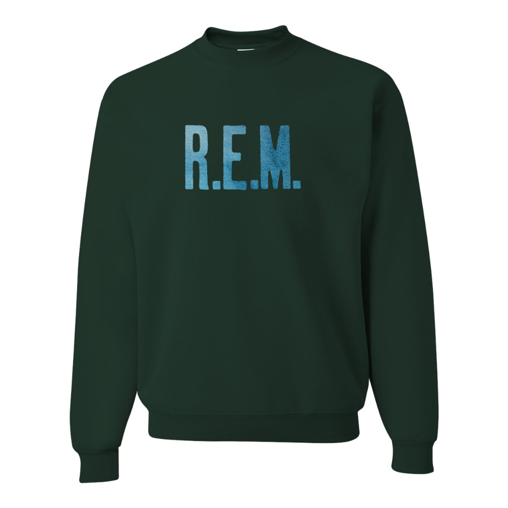 Men's R.E.M. Blue JERZEES NuBlend Crewneck Sweatshirt