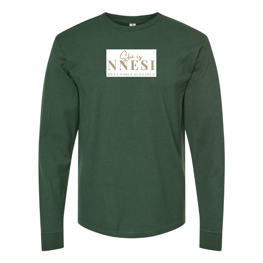 Men's Nnesi Logo Cotton Long Sleeve T-Shirt