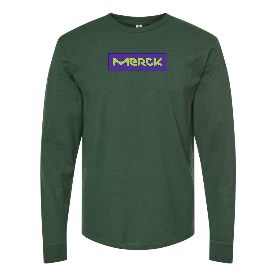 Men's Merck KGaA Logo Cotton Long Sleeve T-Shirt