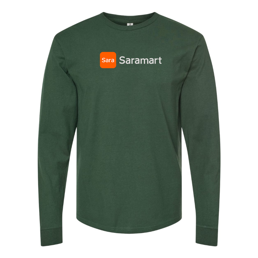 Men's Saramart Logo Cotton Long Sleeve T-Shirt