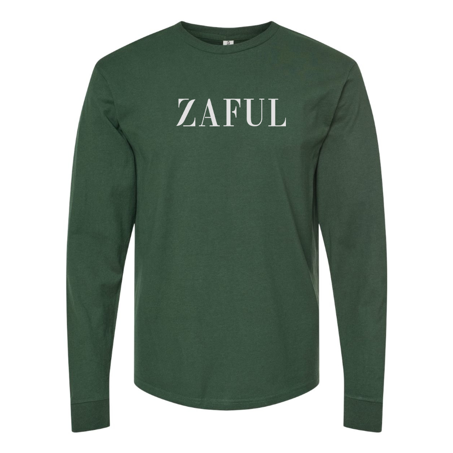 Men's Zaful Logo Cotton Long Sleeve T-Shirt