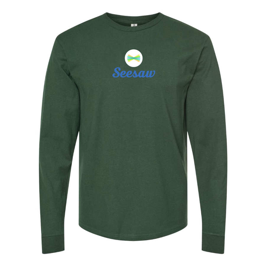 Men's Seesaw Logo Cotton Long Sleeve T-Shirt