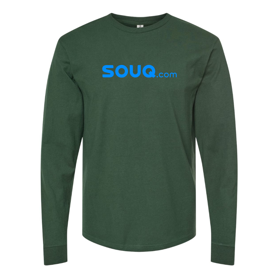 Men's Souq.com Logo Cotton Long Sleeve T-Shirt