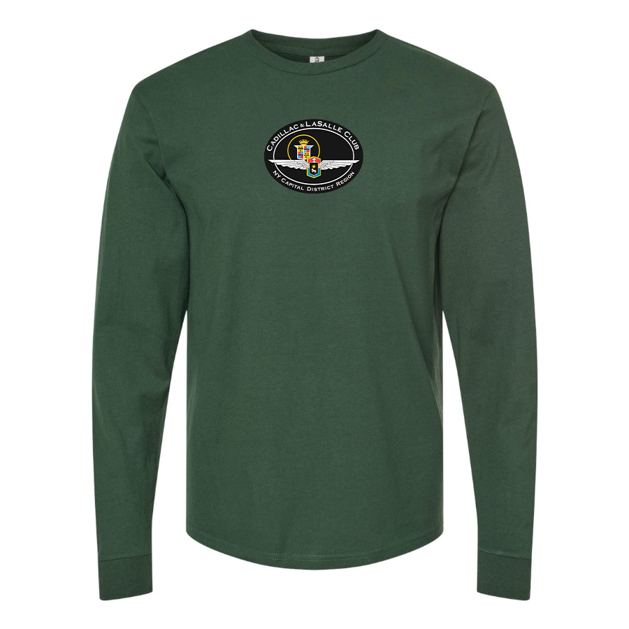 Men's Cadillac and Lasalle Club Logo Cotton Long Sleeve T-Shirt