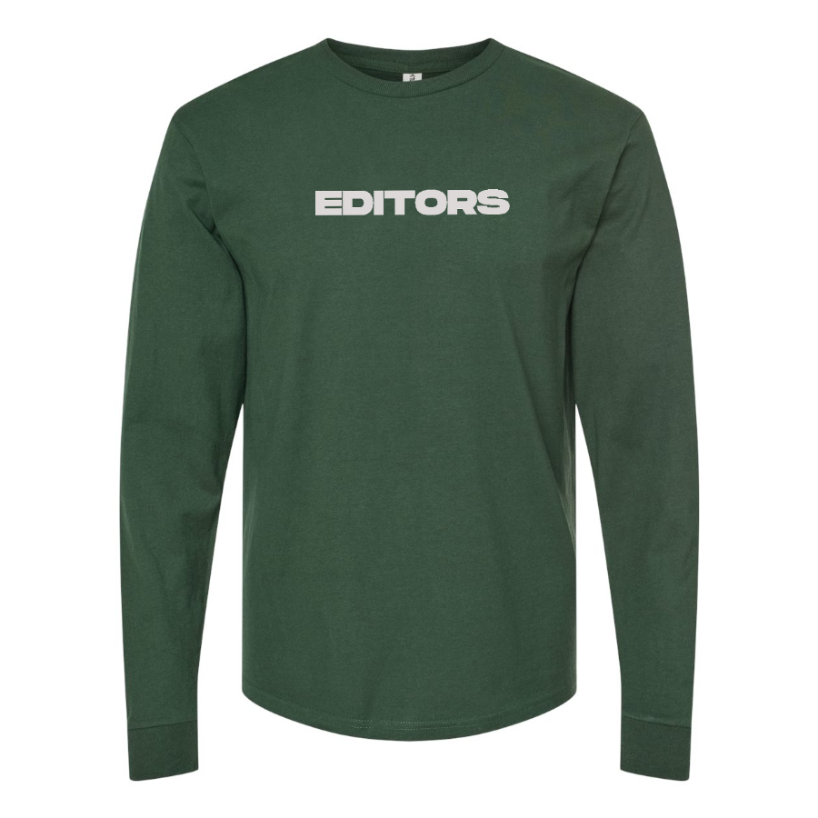 Men's Editors Logo Cotton Long Sleeve T-Shirt