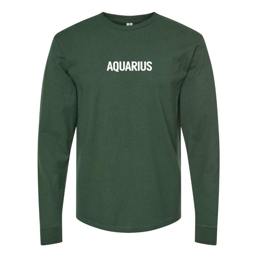Men's Aquarius Logo Cotton Long Sleeve T-Shirt