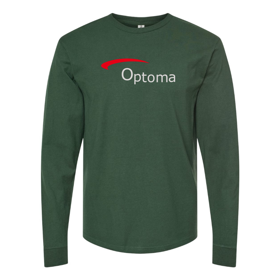 Men's Optoma Logo Cotton Long Sleeve T-Shirt