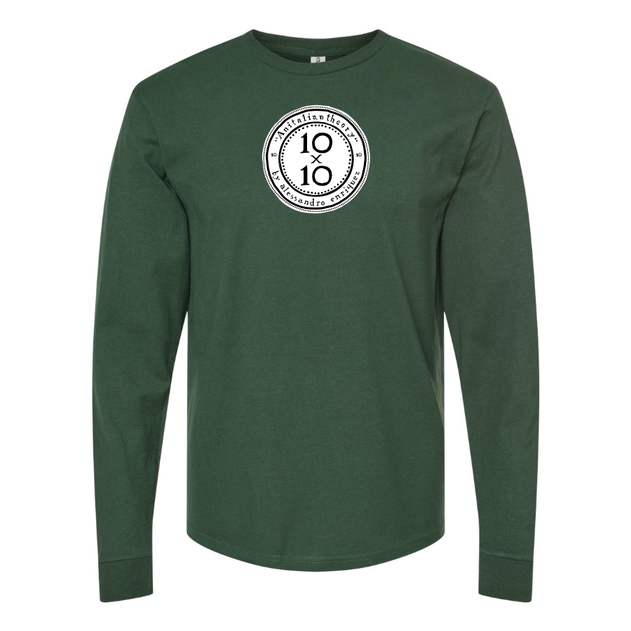 Men's 10x10 An Italian Theory Logo Cotton Long Sleeve T-Shirt