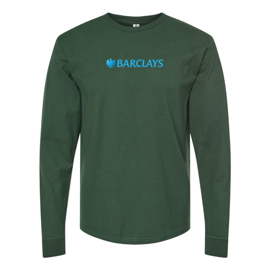 Men's Barclays Logo Cotton Long Sleeve T-Shirt